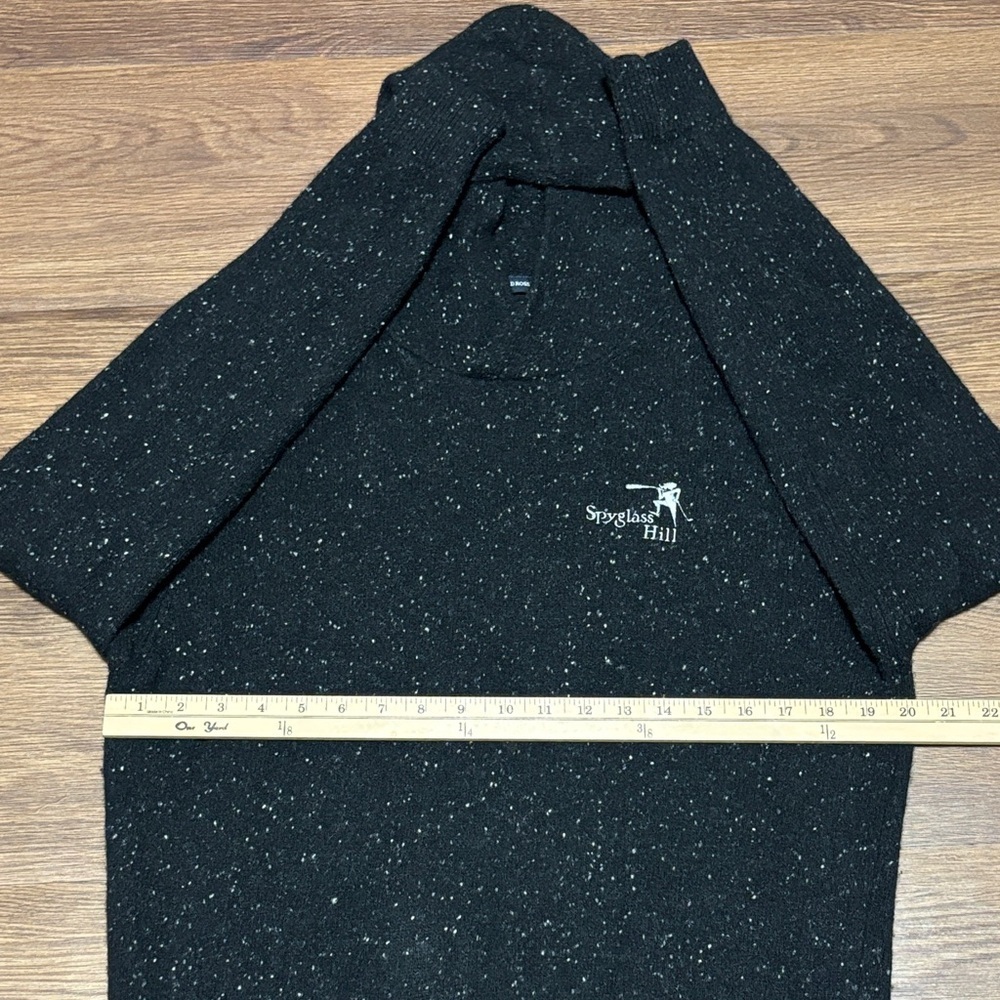 Donald Ross Sport Spyglass Hill Wool Blend Hoodie Sweater Black - Picture 4 of 6